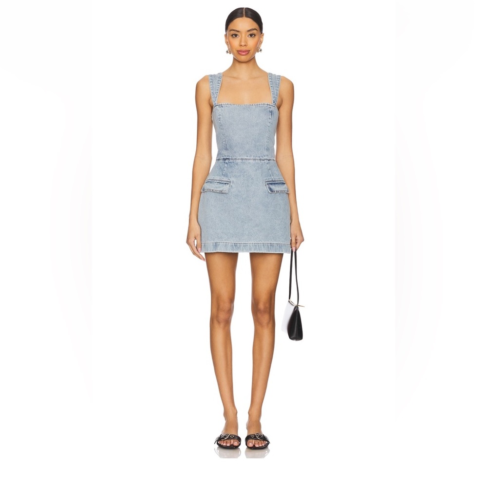 Amanda Uprichard Bethany Skort Romper in Destiny Wash